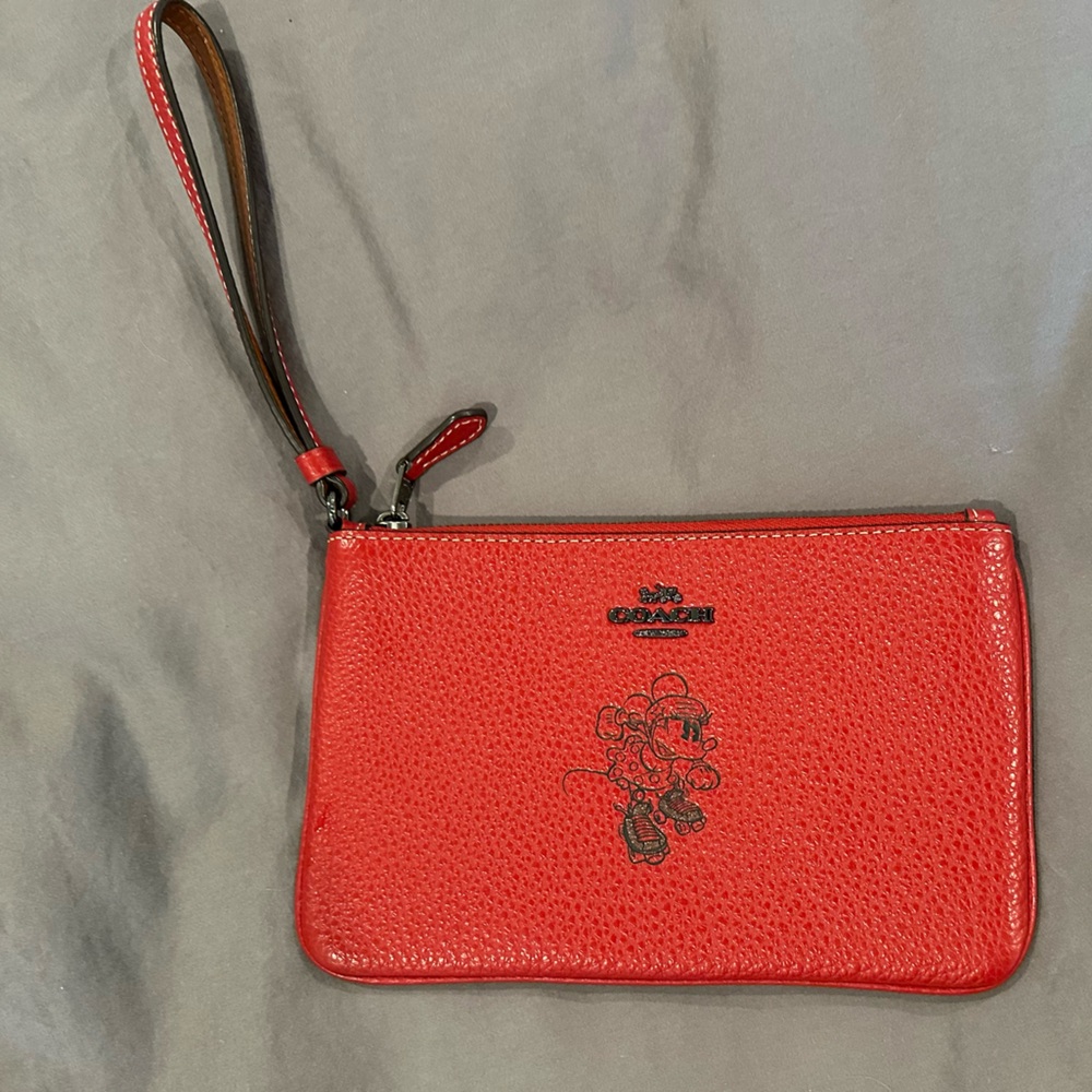 Disney X Coach Minnie Mouse Leather Wristlet Roller Skates LIMITED EDITION